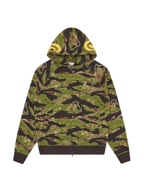 SMILEY TIGER STRIPE FULL ZIP-THROUGH HOOD