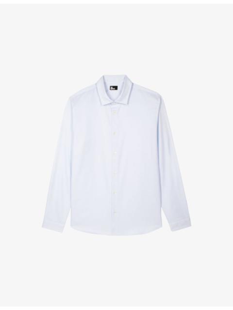 Long-Sleeved Slim-Fit Cotton Shirt