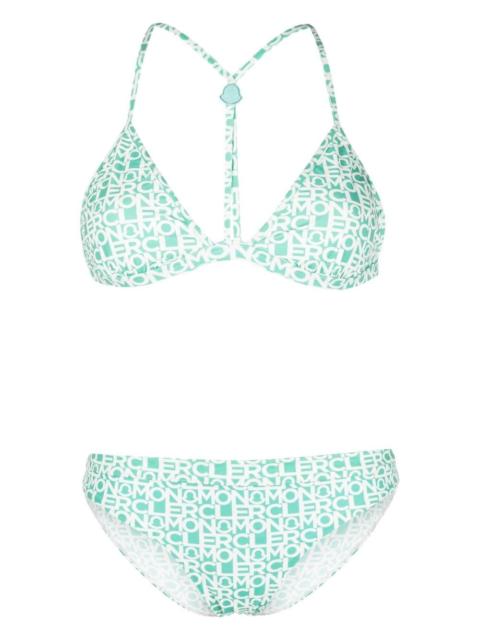 logo-print bikini
