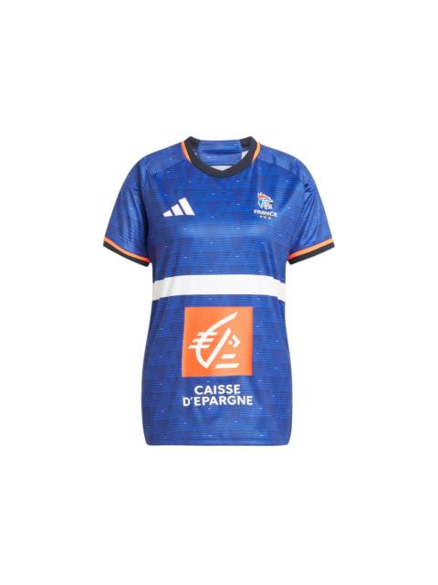 adidas Women's France Handball Replica Jersey Semi Lucid Blue