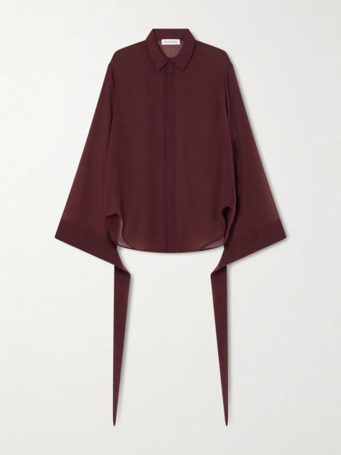 Verlin Tie-detailed Chiffon Shirt