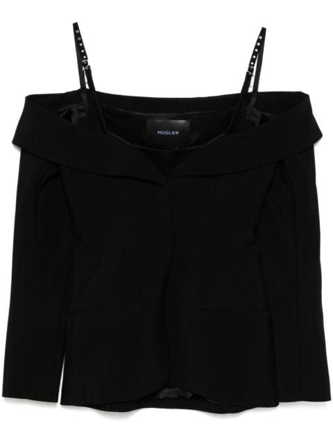 sculptural off-shoulder jacket