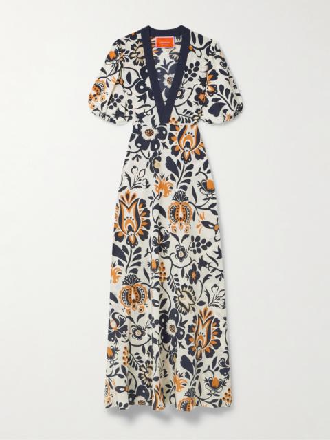 Marlene Printed Silk-crepe Maxi Dress