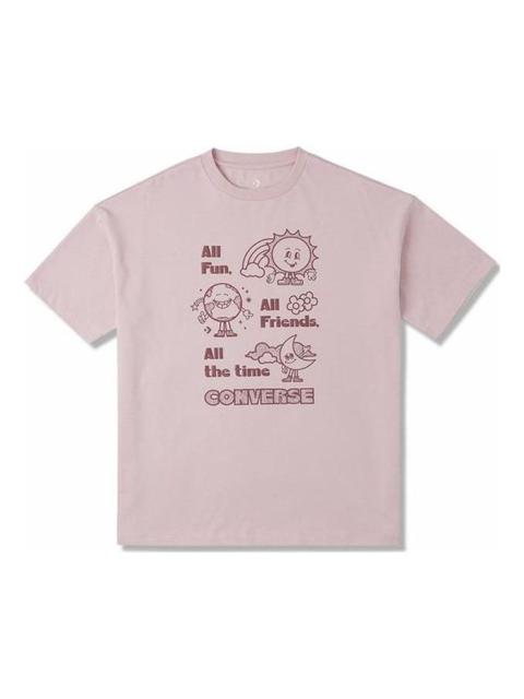 (WMNS) Converse Block Party Oversized Tee 'Pink' 10025885-A02
