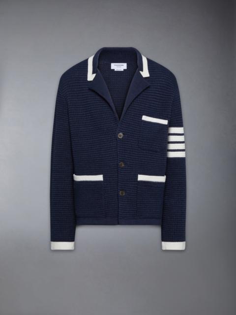 TEXTURED STITCH LINEN 4-BAR CARDIGAN JACKET