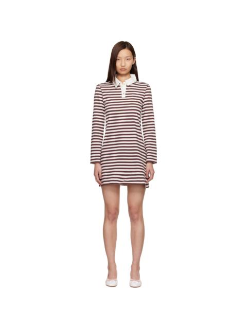 Off-White & Brown Toto Minidress