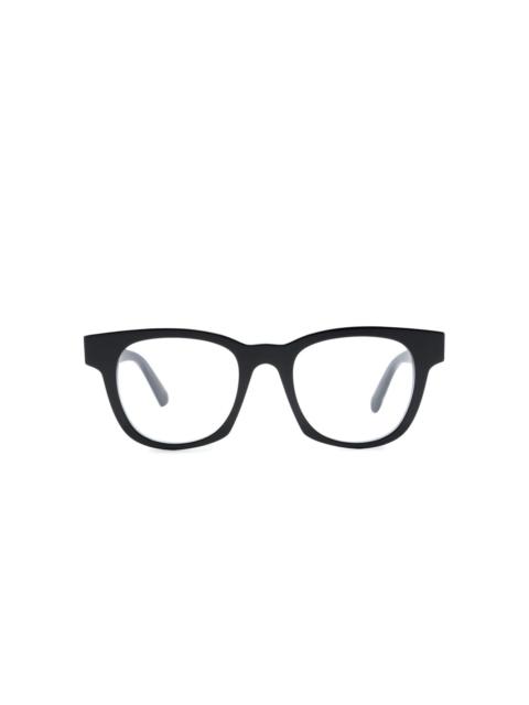 logo-plaque wayfarer-frame glasses