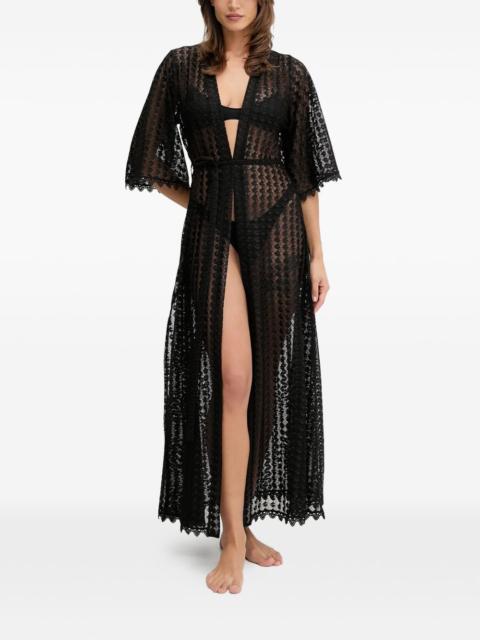 Tali laced belted kaftan