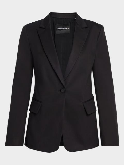 Cotton Couture Single-Button Blazer