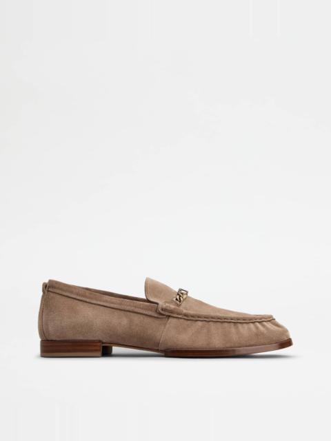 LOAFERS IN SUEDE - BROWN