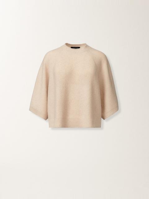 Wool and silk cape with sequins