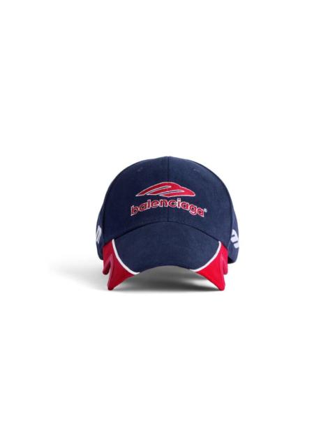 Men's 3b Football Cap in Dark Navy/red