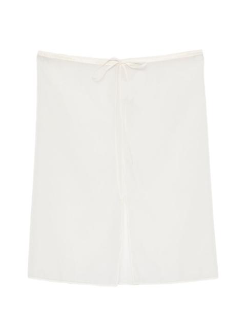 drawstring midi skirt