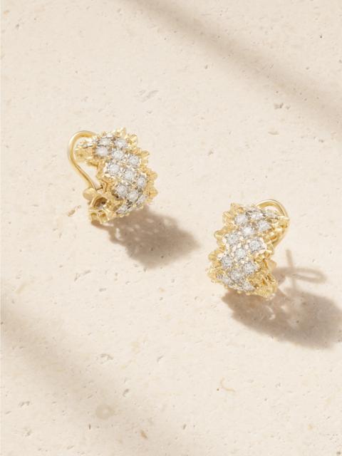 Rombi 18-karat Yellow And White Gold Diamond Earrings