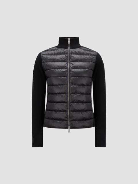 Padded Wool Zip-Up Cardigan