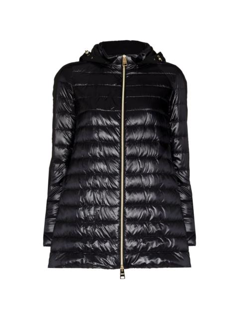 concealed-hood padded jacket