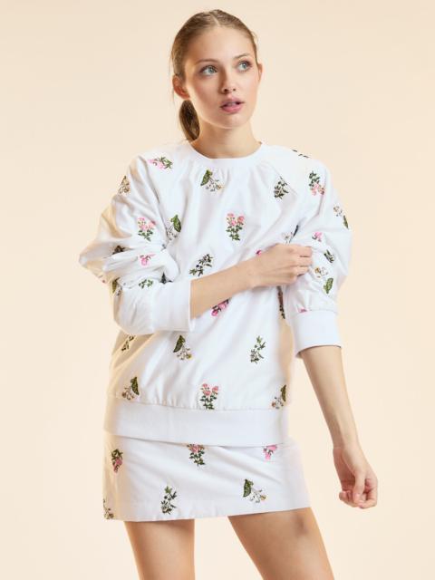 Bouquet Embroidered Mini Skirt