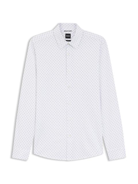 PRINTED SLIM-FIT SHIRT IN A COTTON BLEND