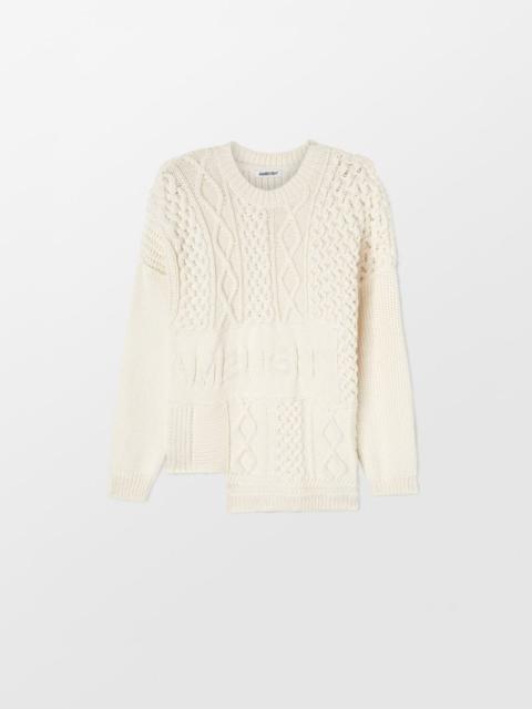 PATCHWORK KNIT CREWNECK