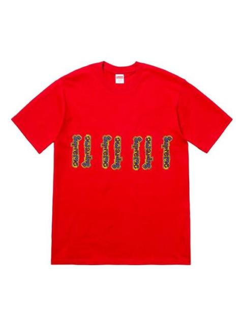 Supreme SS18 Gonz Logo Tee Red logo Short Sleeve Unisex SUP-SS18-439