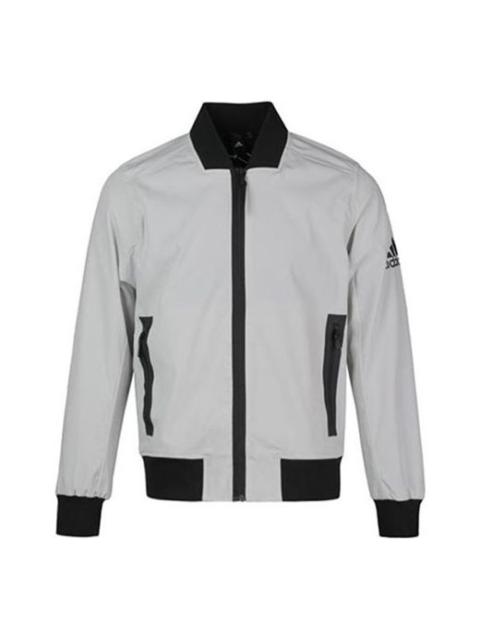 Men's adidas Bomber Wv Urban Woven Jacket Gray DW4558