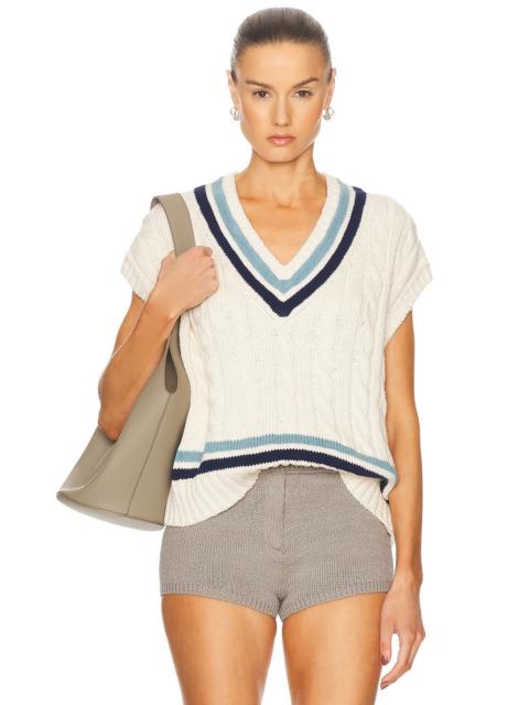 Sleeveless V Neck Pullover Sweater