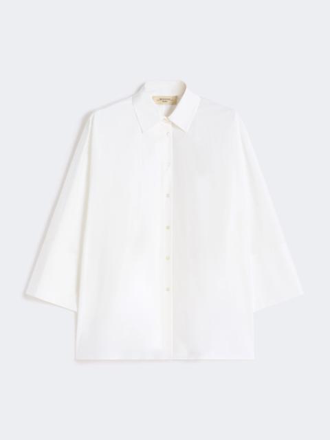 Cotton poplin oversize shirt - WHITE