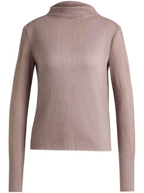 plissé-effect blouse