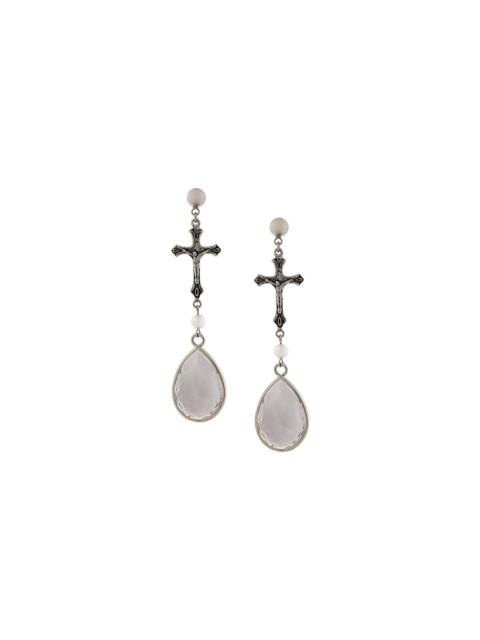 crucifix pendant earrings