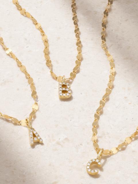 Initial Sparkle Gold Diamond Necklace