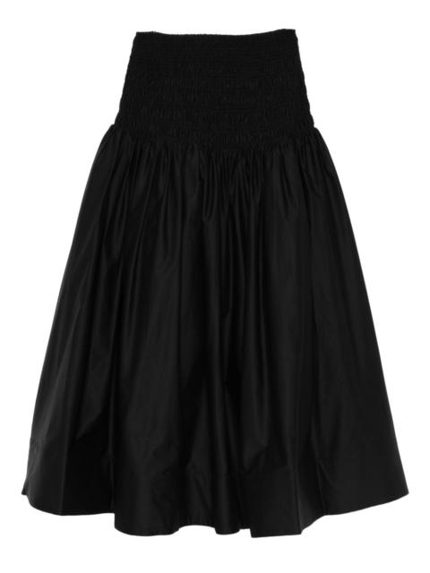 shirred-panel maxi skirt