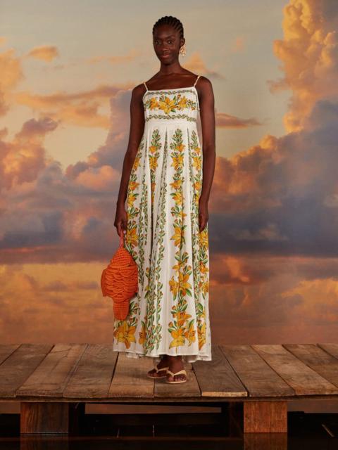 Off-White Tropical Lightness Sleeveless Maxi Dress
