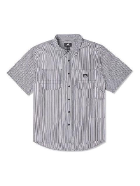 Converse Striped Woven Carpenter Button Down 'Grey' 10023411-A02