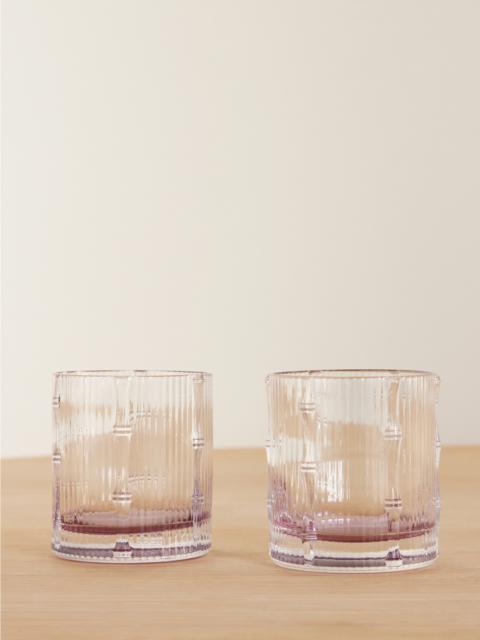 Bamboo Set Of Two Crystal Tumblers