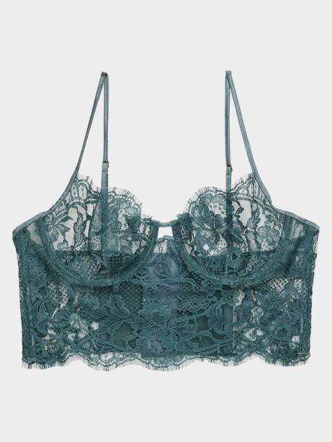 Camille Scalloped Lace Longline Bra
