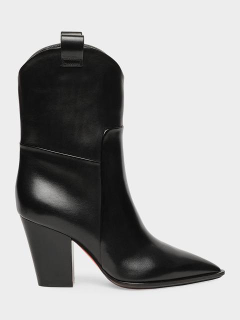 85mm Sharla Leather Ankle Boots