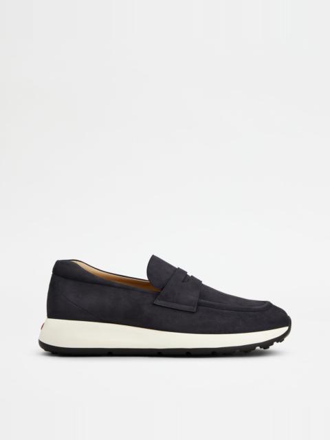 SPORTY LOAFERS IN SUEDE - BLUE