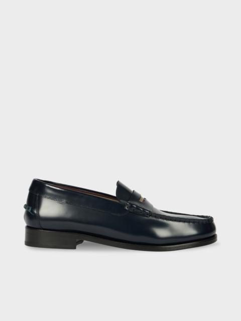 Dark Navy Leather 'Lido' Loafers