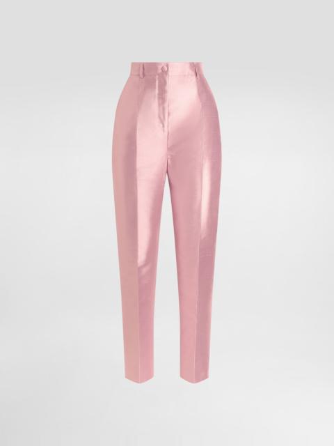 Silk shantung trousers