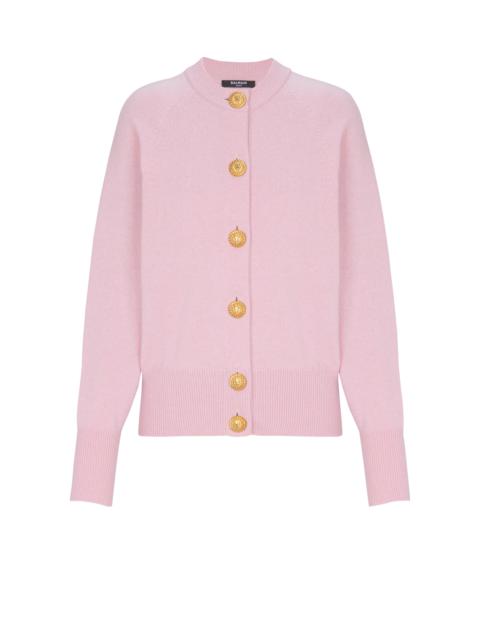 Buttoned eco-cashmere cardigan