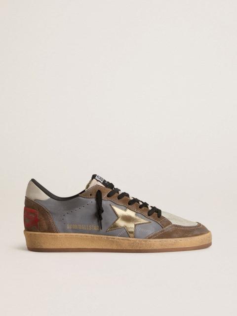 Men's Ball Star in nubuck and suede with gold metallic star