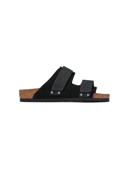 Black Narrow Uji Sandals