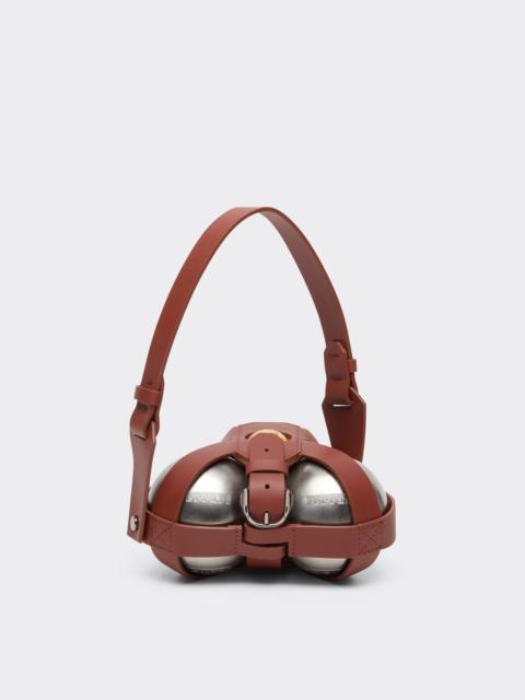 Leather pétanque set