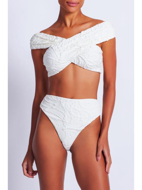 Jacquard High Leg Bikini Bottom