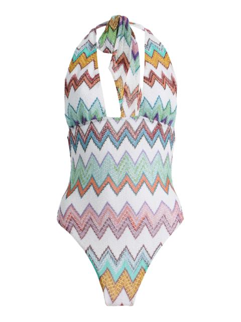 Knit One-Piece Swimsuit multi