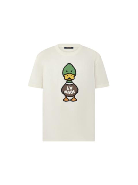 Louis Vuitton x Nigo Intarsia Jacquard Duck Short-Sleeved Crewneck Off White