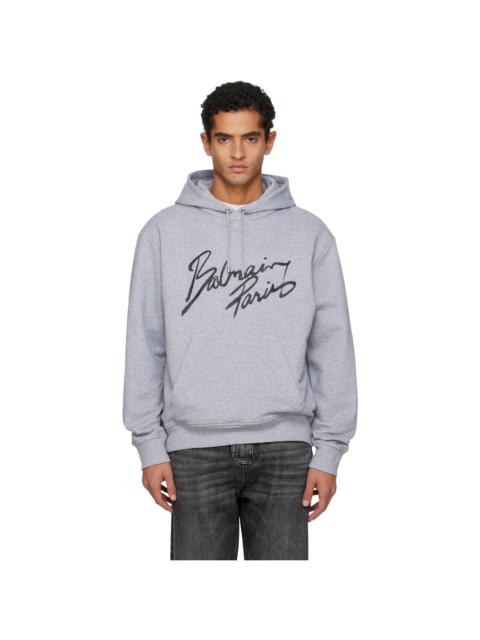 Gray 'Balmain Paris' Hoodie