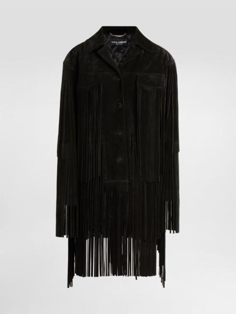 Split leather jacket