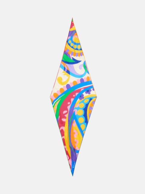 Printed silk twill scarf