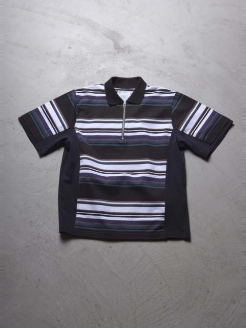 Stripe Cotton Jersey Polo Shirt